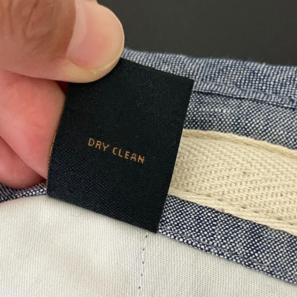 Jos A Bank Reserve Linen Blend Pants Mens 34x30 Blue Tailored Fit Drawstring